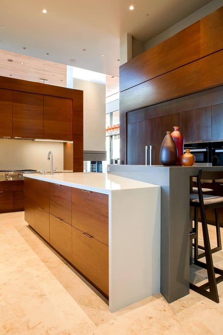Luxury kitchen with wooden cabinets